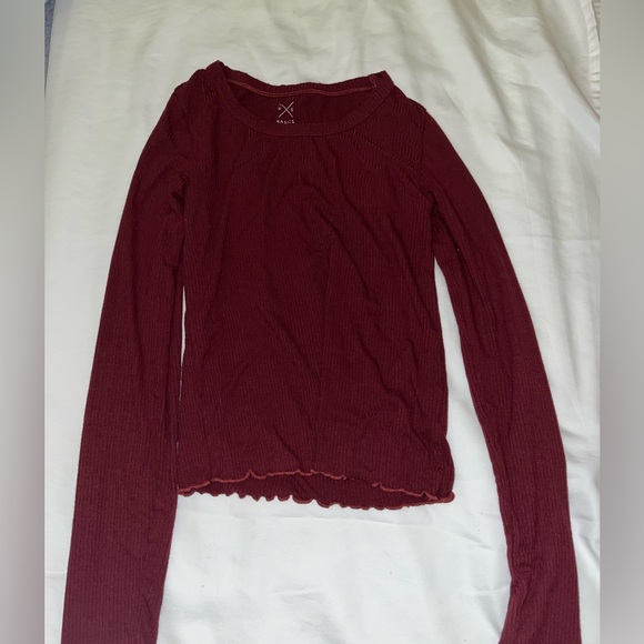 PacSun Tops - PacSun basic maroon long sleeve XS